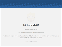 Tablet Screenshot of mattisawesome.com